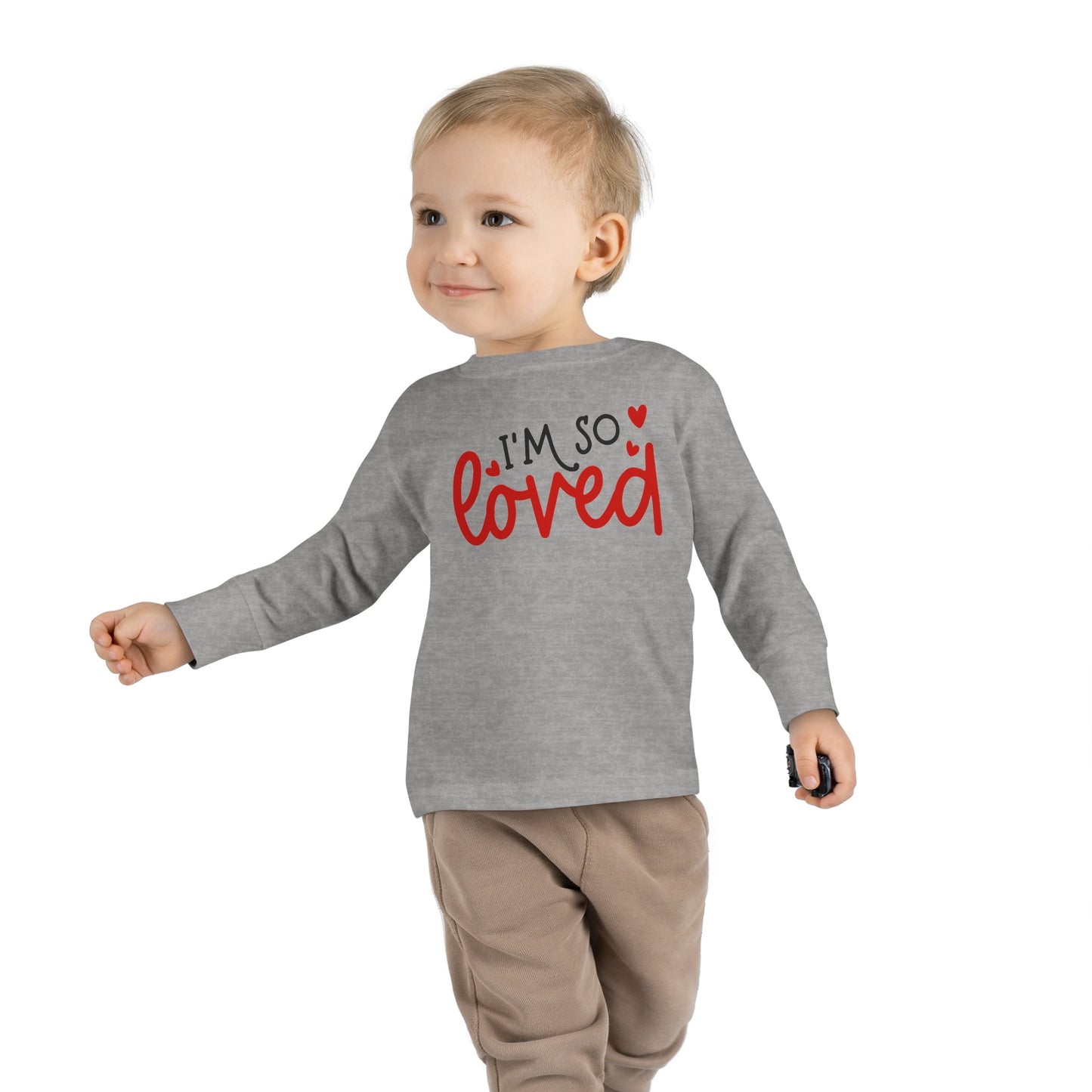 I'm So Loved - Red Heart - Toddler Long Sleeve Tee