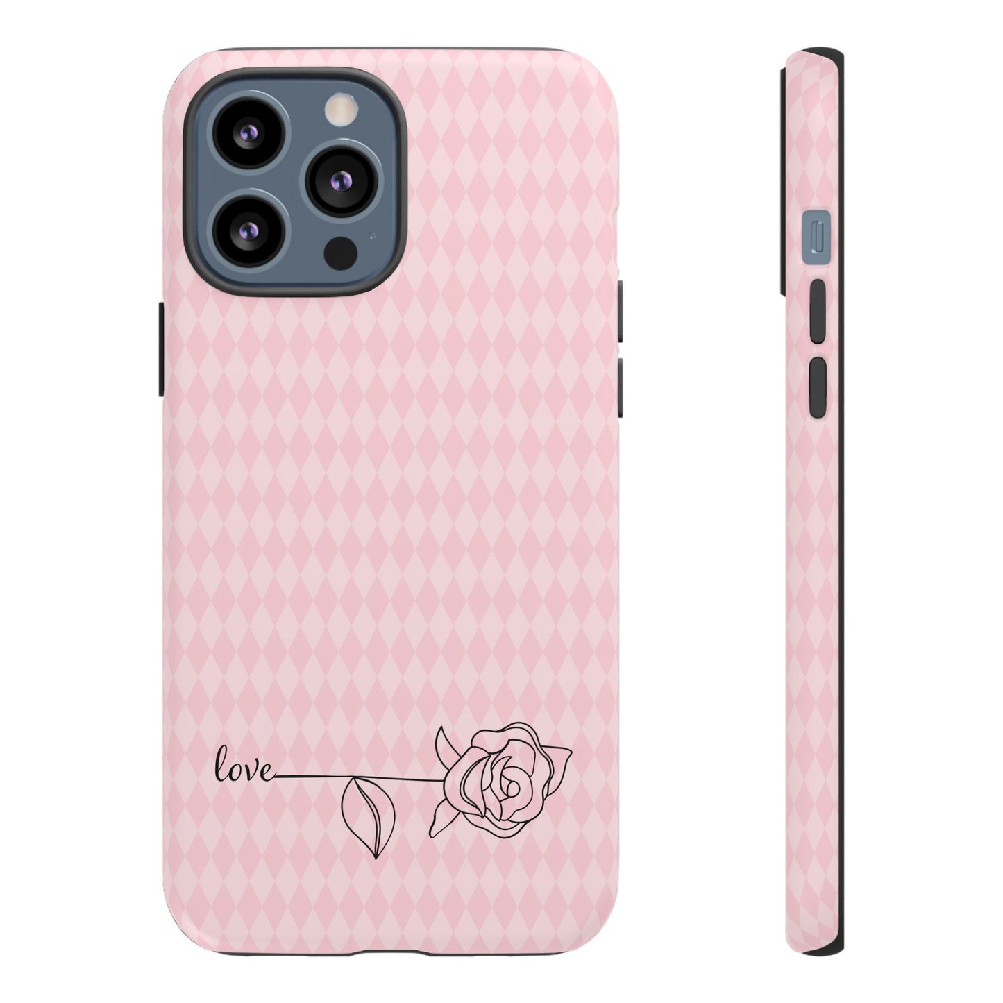 iPhone 13, 1Phone 13 Mini, iPhone 13 Pro, iPhone 13 Pro Max - Pink Diamonds - Love - Flower - Tough Phone Cases