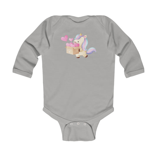 Cutest Unicorn - Box of Hearts - Infant Long Sleeve Bodysuit