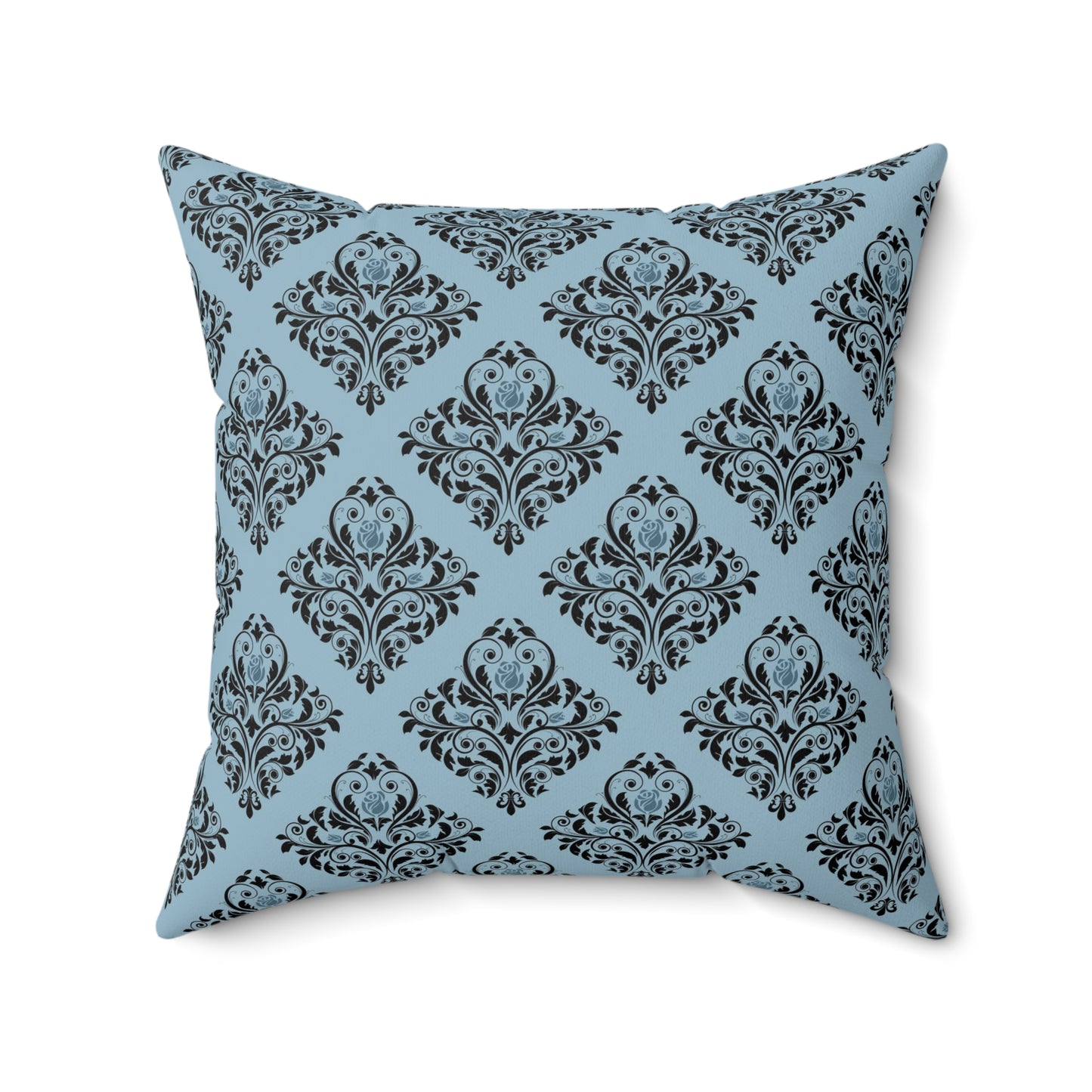 Blue and Gold Paris Pattern 9 - Faux Suede Square Pillow