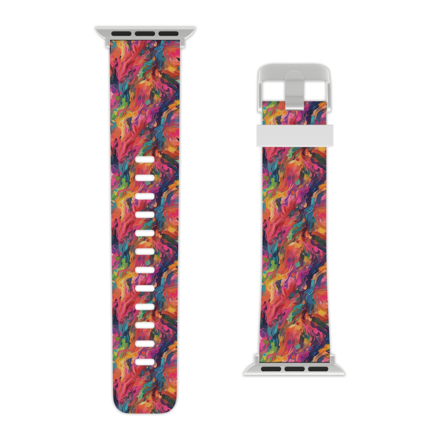 Bright Abstract Rainbow Paint - Watch Band for Apple Watch