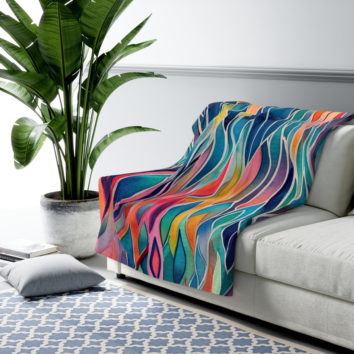 Beautiful, Cozy, Soft - Amazing Watercolor Abstract 2.2 - Sherpa Fleece Blanket