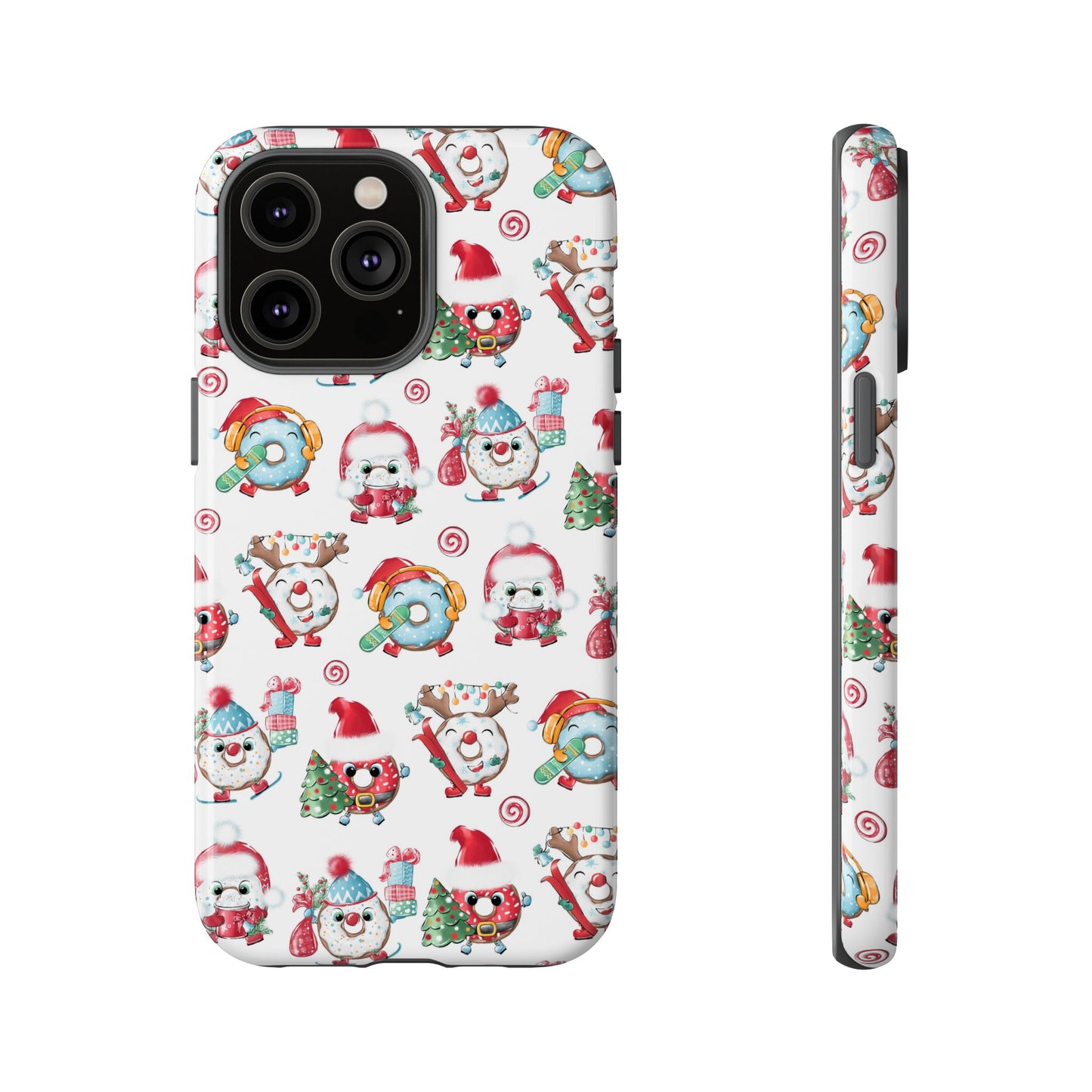 iPhone 14, 1Phone 14 Pro, iPhone 14 Plus, iPhone 14 Pro Max - Christmas Doughnuts - Tough Phone Cases