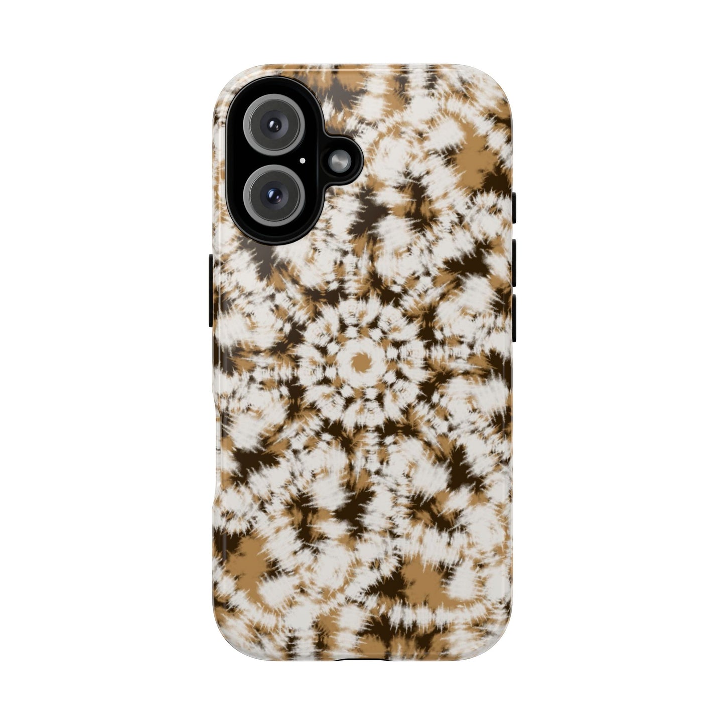 iPhone 16 and iPhone 15 Series - Tan and Brown Batik - Tough Phone Cases