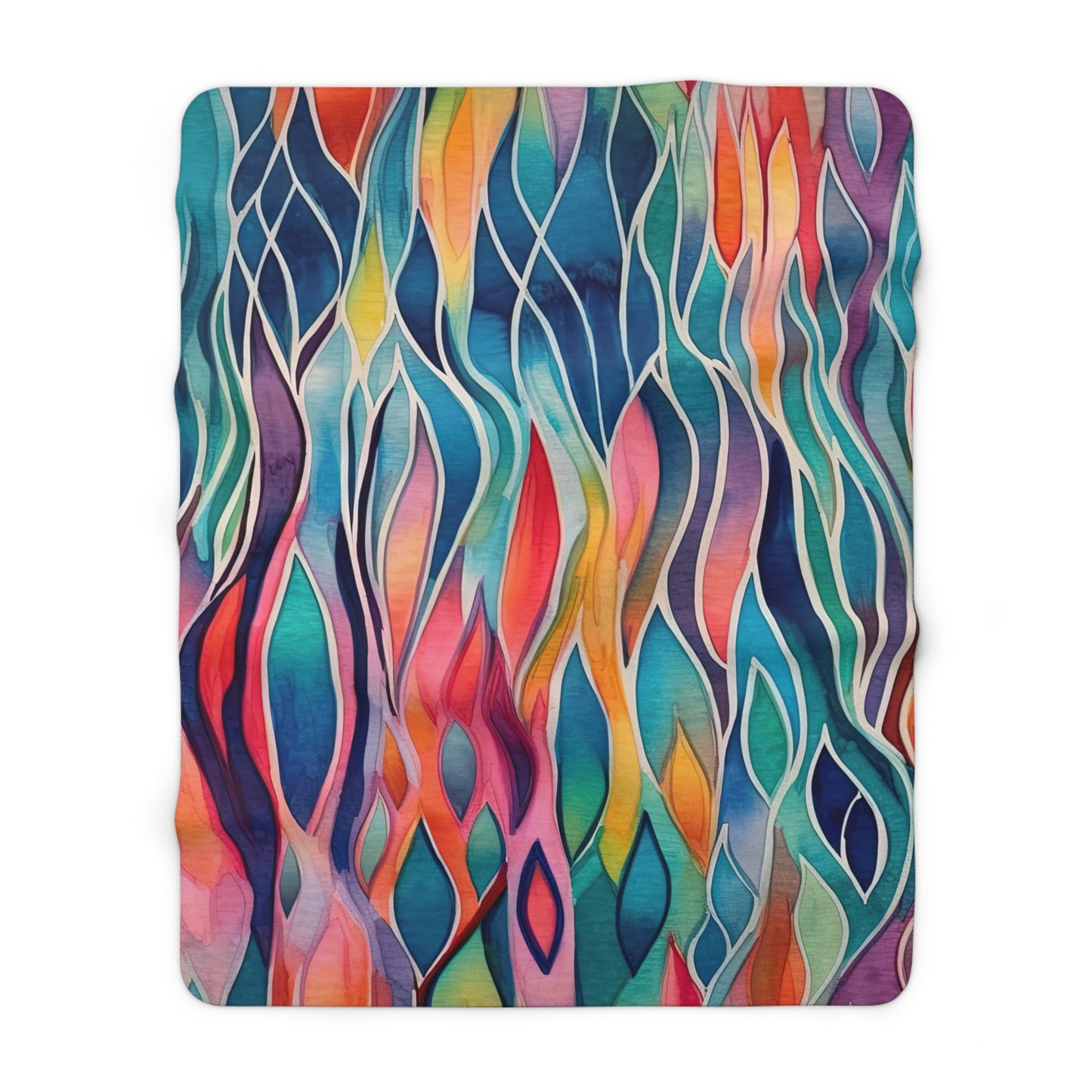 Beautiful, Cozy, Soft - Amazing Watercolor Abstract 2.2 - Sherpa Fleece Blanket