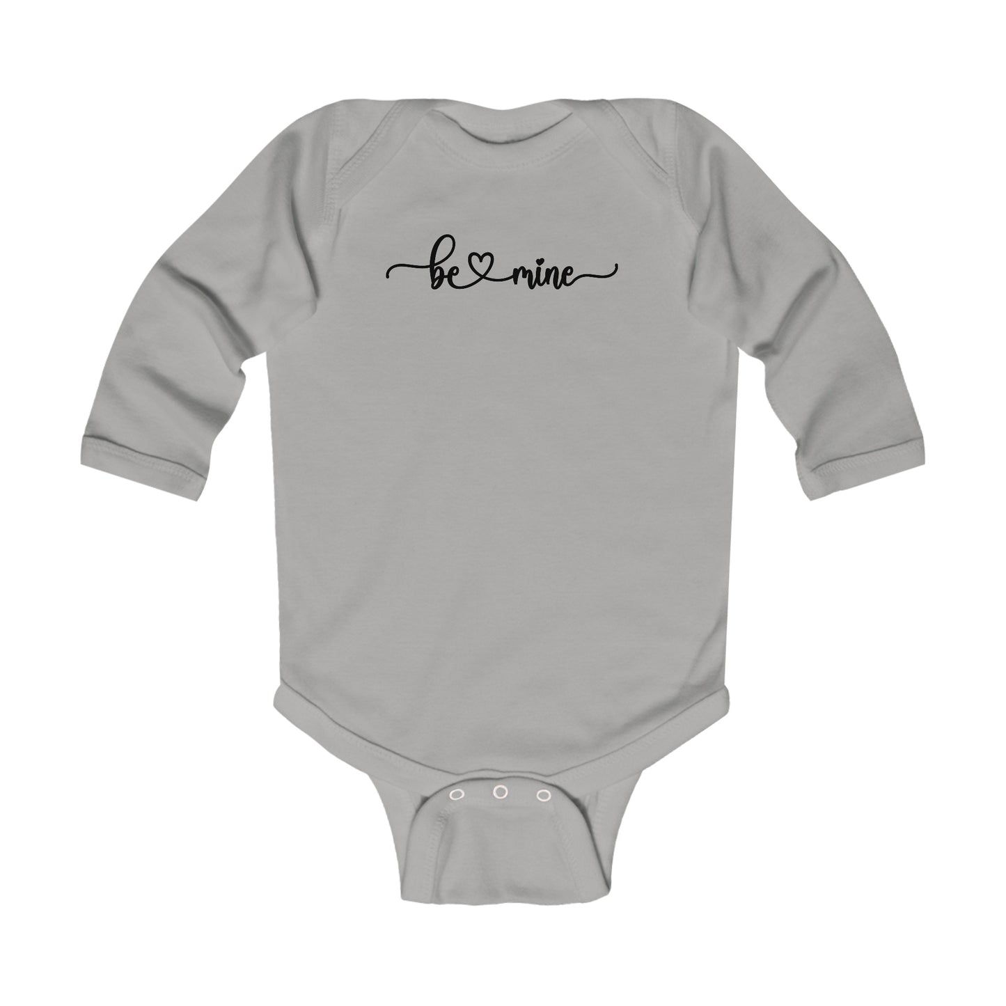 be mine - heart - Infant Long Sleeve Bodysuit