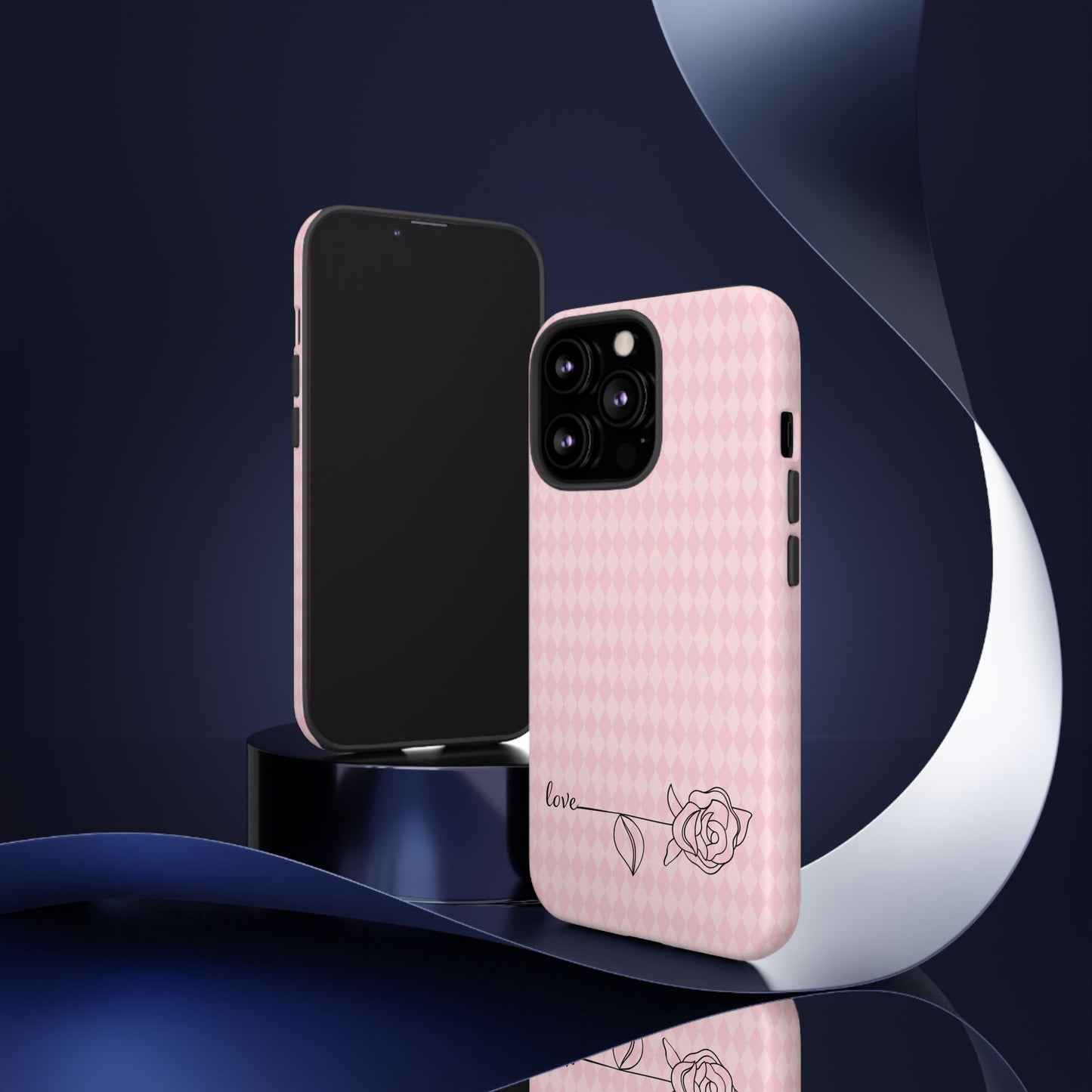 iPhone 13, 1Phone 13 Mini, iPhone 13 Pro, iPhone 13 Pro Max - Pink Diamonds - Love - Flower - Tough Phone Cases