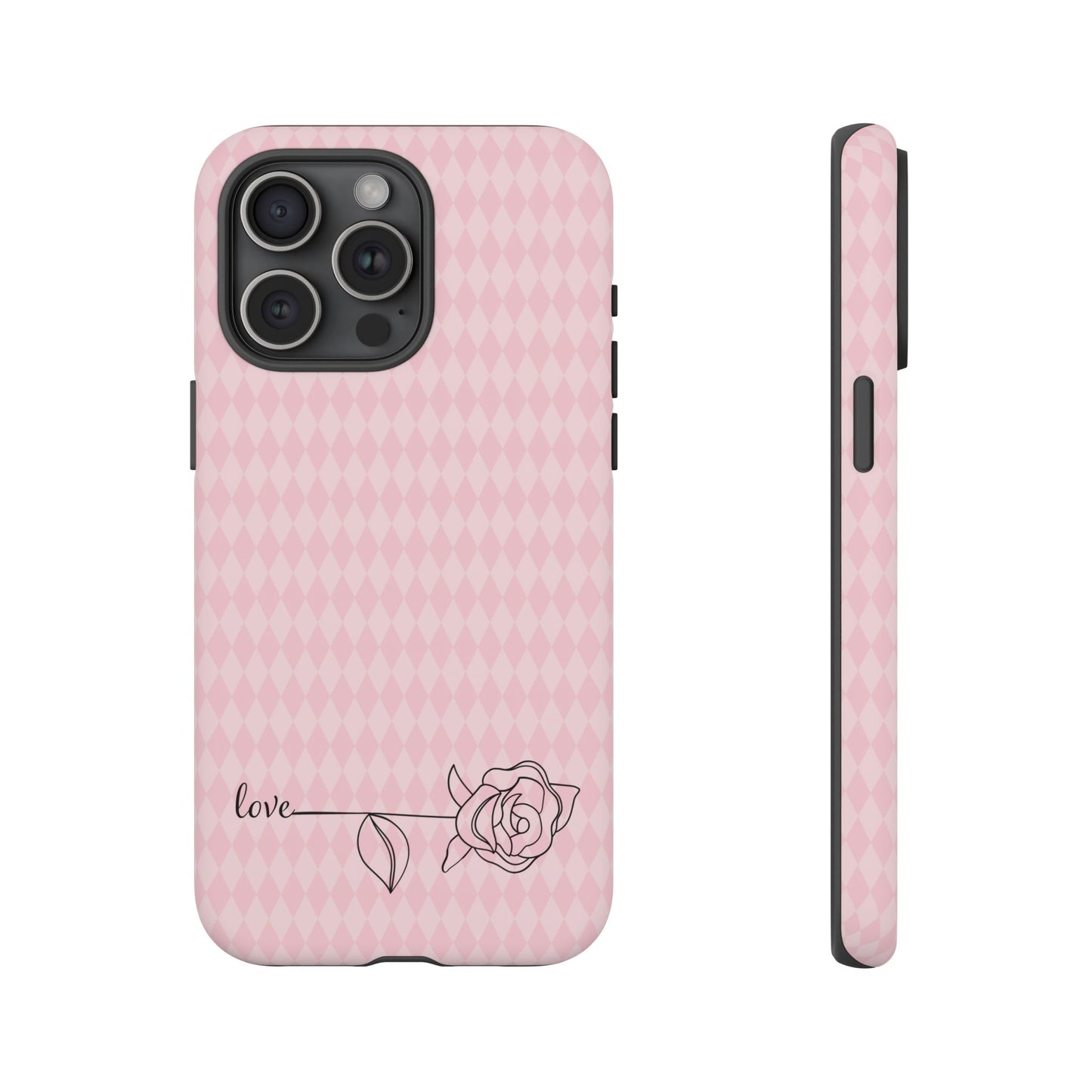 iPhone 16 and iPhone 15 Series - Pink Diamonds - Love - Flower - Tough Phone Cases