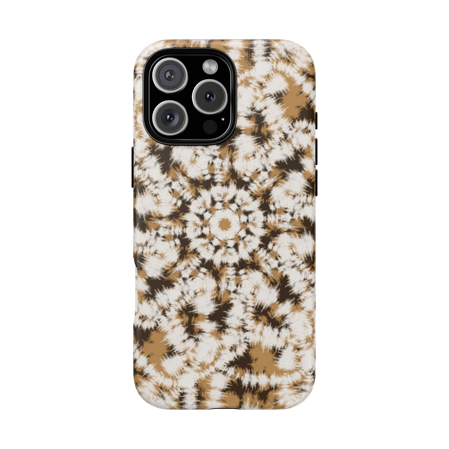 iPhone 16 and iPhone 15 Series - Tan and Brown Batik - Tough Phone Cases