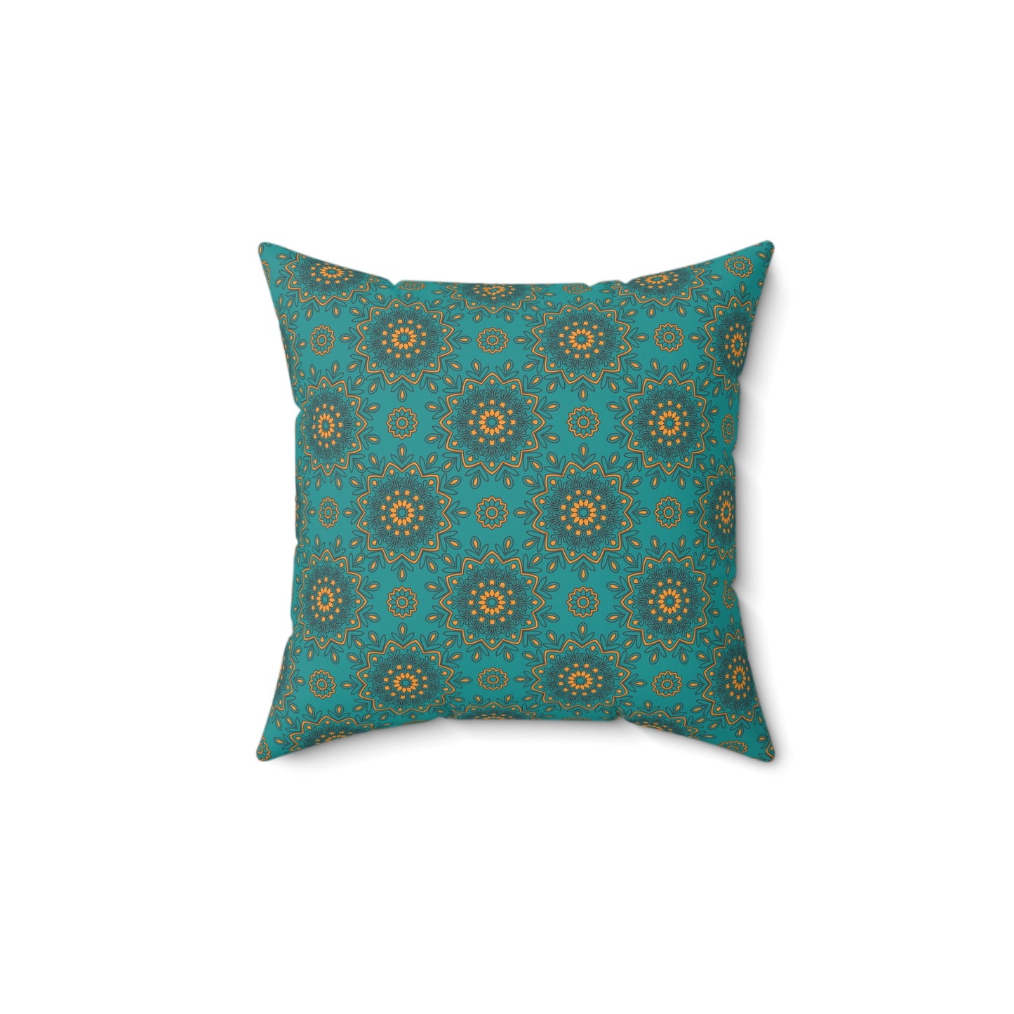 Boho Mandala Pattern 2 - Faux Suede Square Pillow