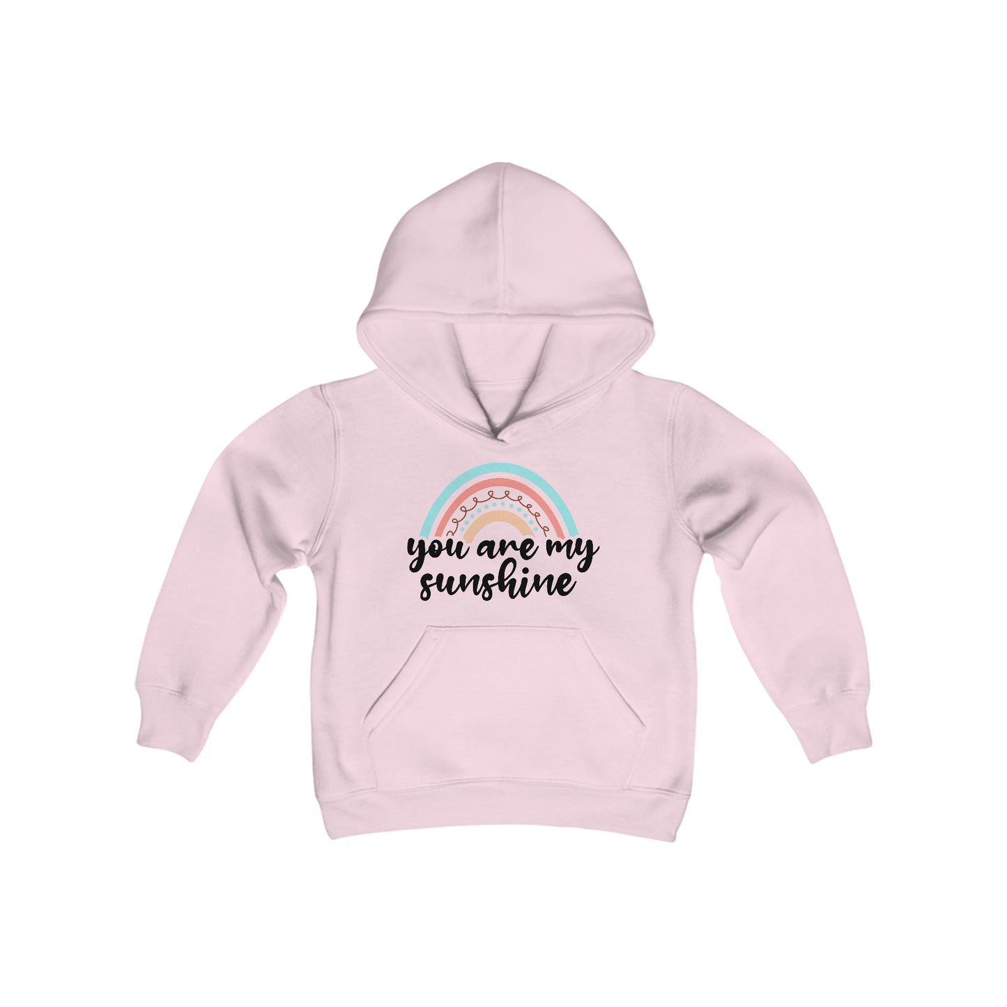 You are My Sunshine - Boho Rainbow - Youth Heavy Blend Hooded Sweatshirt