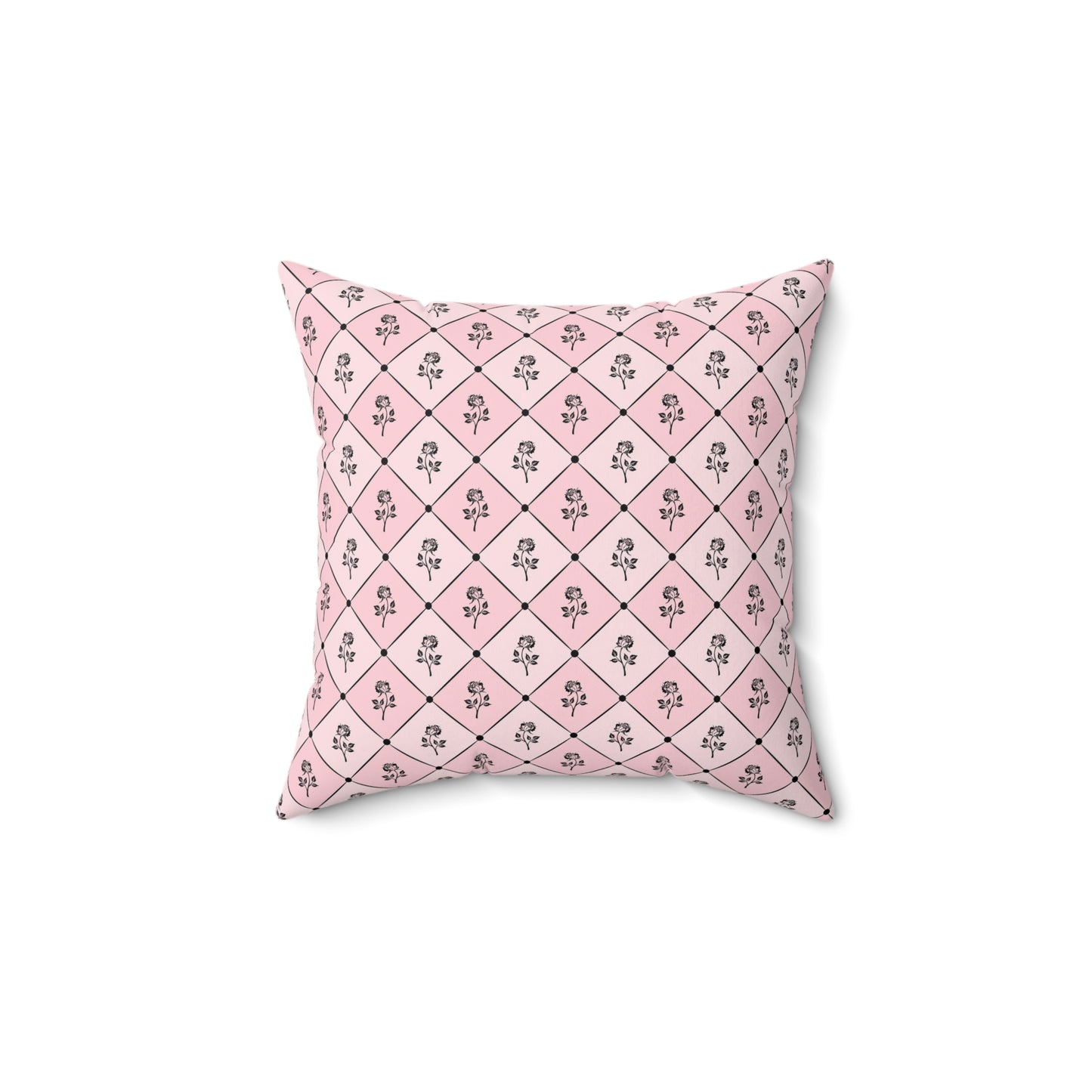 Pink Paris Pattern 12 - Faux Suede Square Pillow