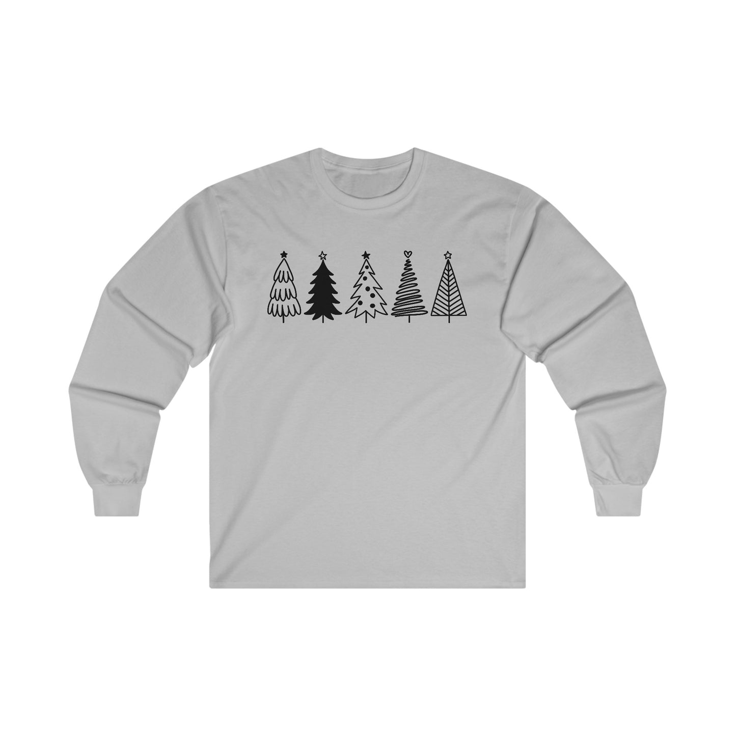 Christmas Trees - Hand Drawn - Ultra Cotton Long Sleeve Tee