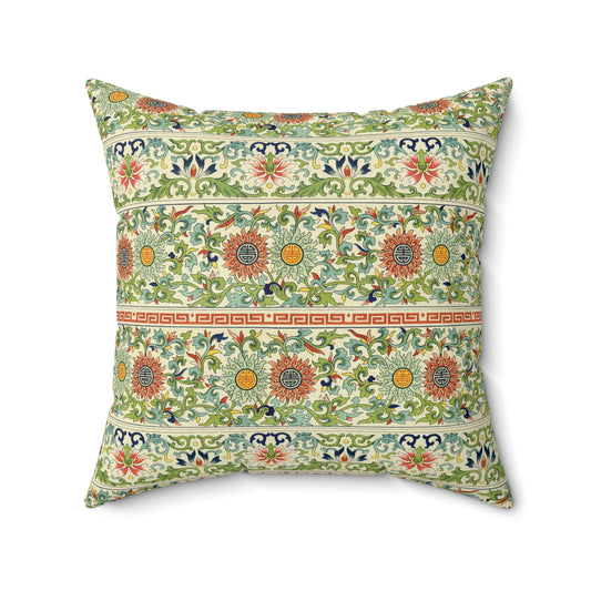 Boho Pattern 19 - Faux Suede Square Pillow