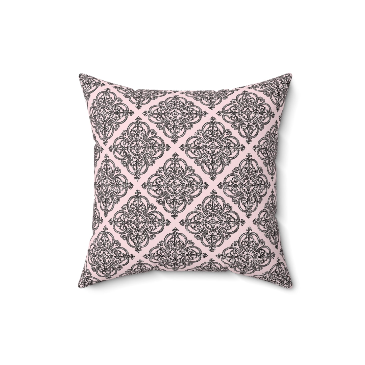 Pink Paris Pattern 4 - Faux Suede Square Pillow