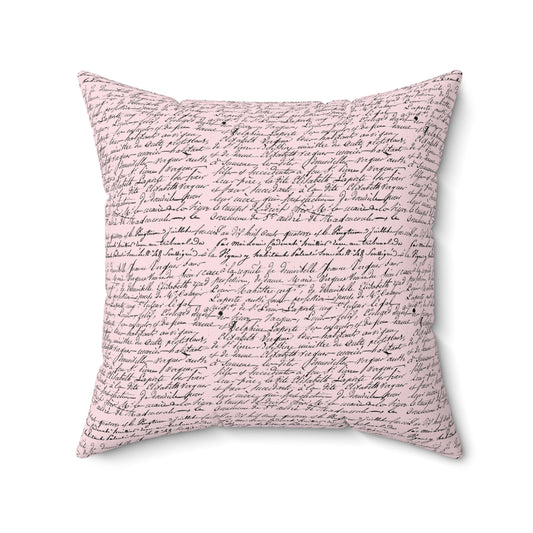 Pink Paris Pattern 23 - Faux Suede Square Pillow