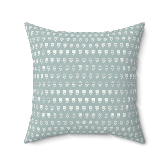 Boho Sage Pattern 4 - Faux Suede Square Pillow