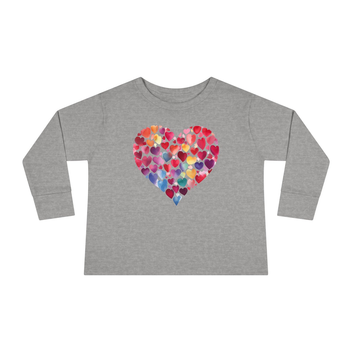 Heart of Hearts - Watercolor 7 - Toddler Long Sleeve Tee