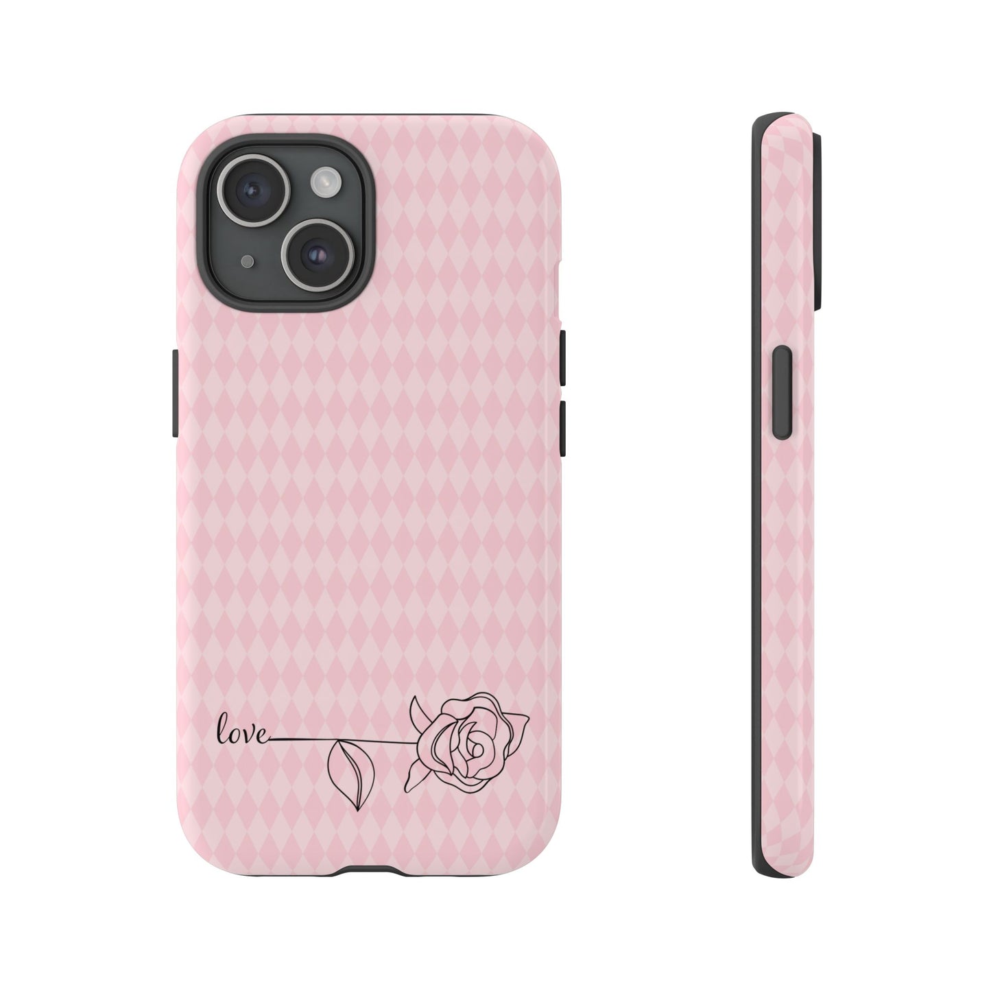 iPhone 16 and iPhone 15 Series - Pink Diamonds - Love - Flower - Tough Phone Cases