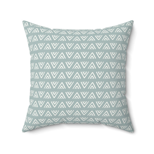 Boho Sage Pattern 7 - Faux Suede Square Pillow