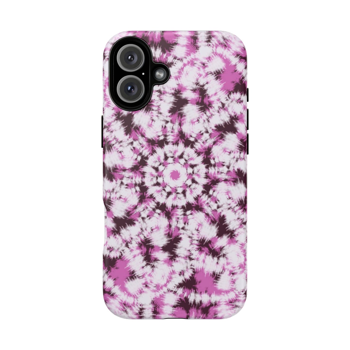 iPhone 16 and iPhone 15 Series - Purple and White Batik - Tough Phone Cases