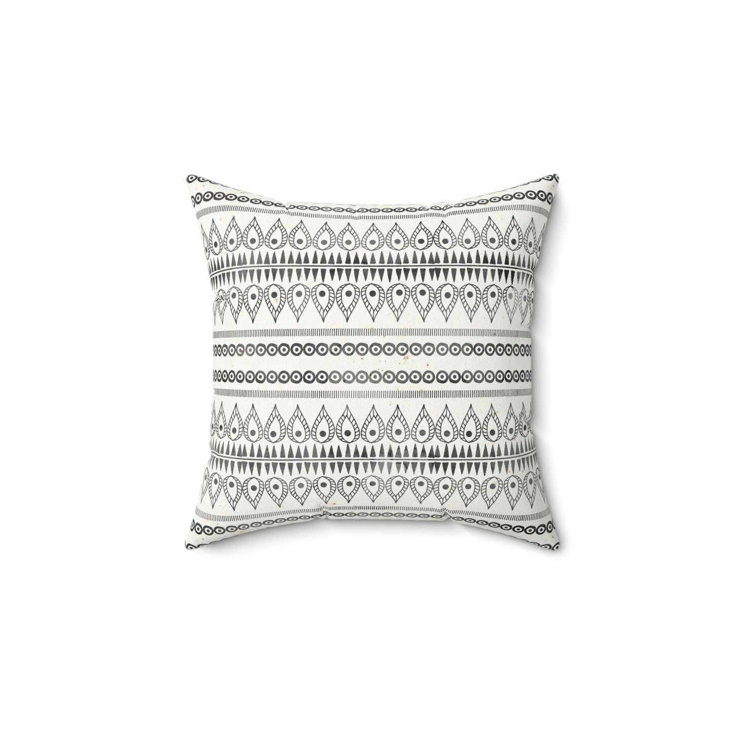 Black and White Pattern 7 - Faux Suede Square Pillow