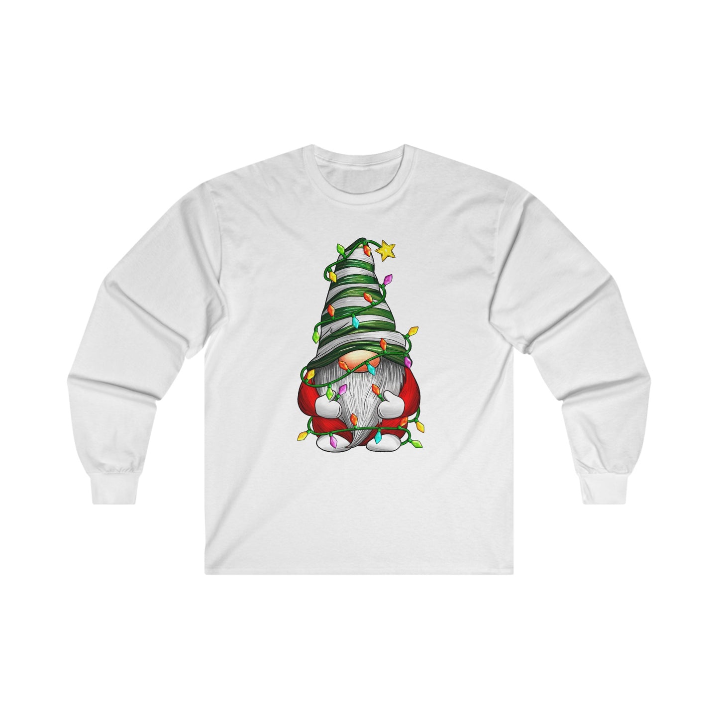 Christmas Gnome - Christmas Lights - Funny Christmas - Ultra Cotton Long Sleeve Tee