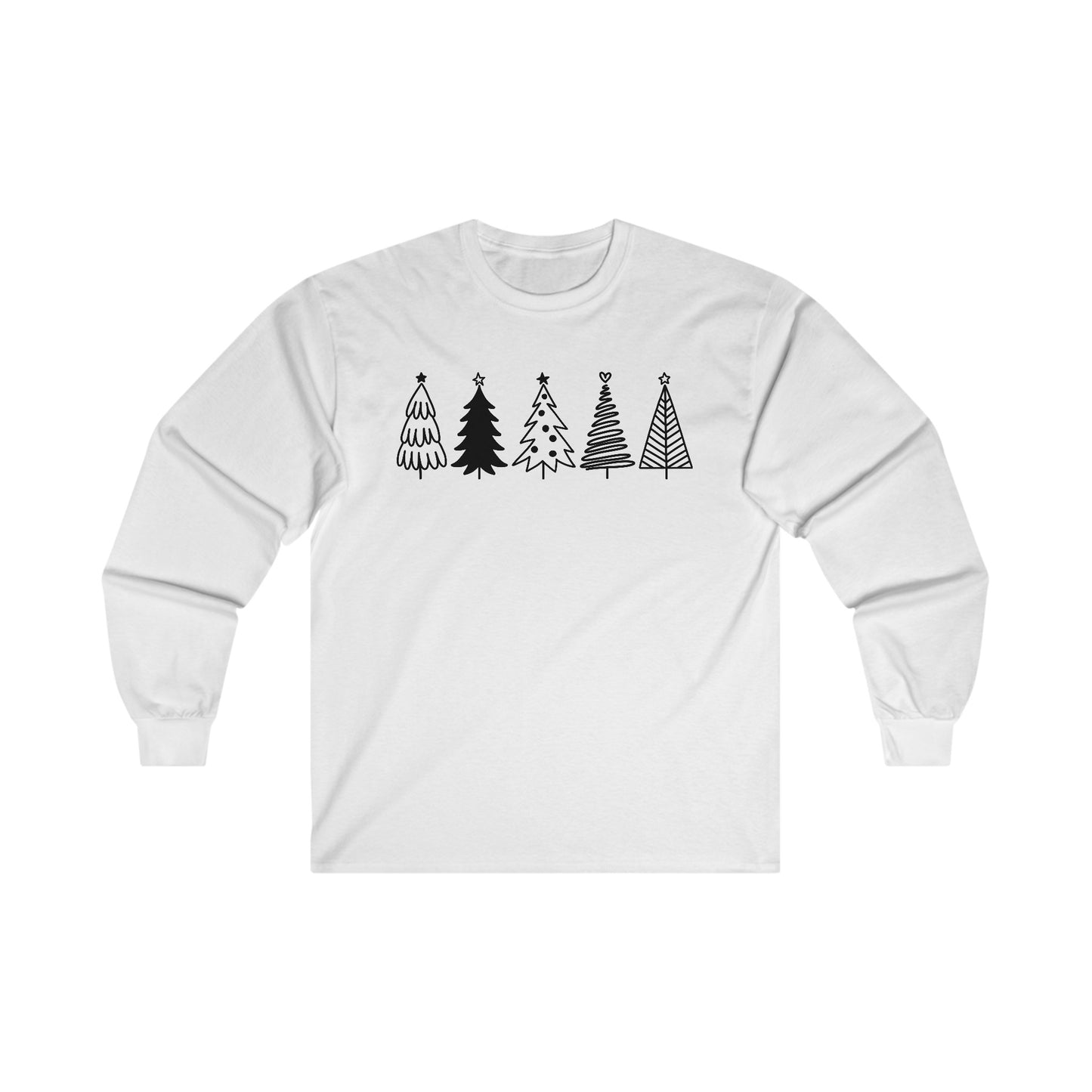 Christmas Trees - Hand Drawn - Ultra Cotton Long Sleeve Tee