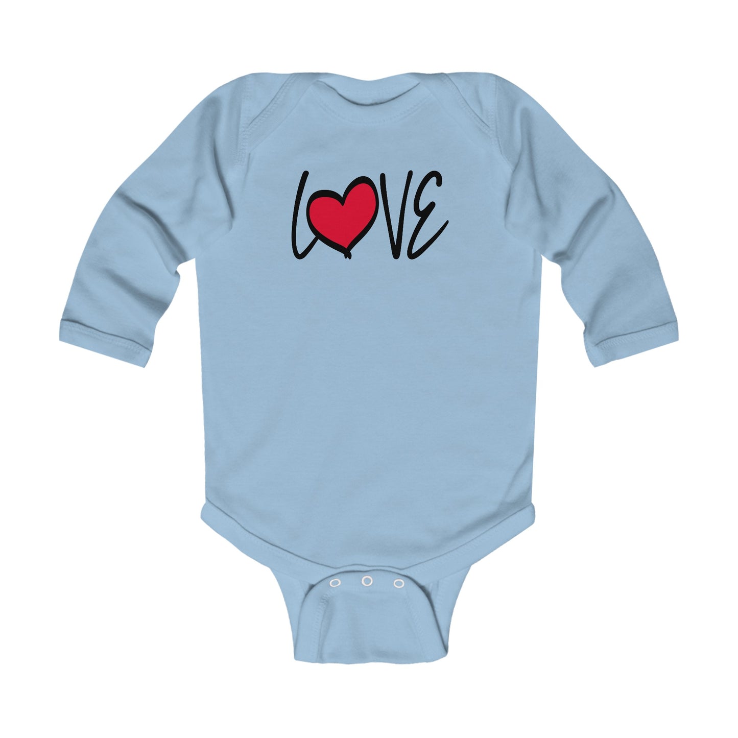 LOVE filled Heart - Infant Long Sleeve Bodysuit