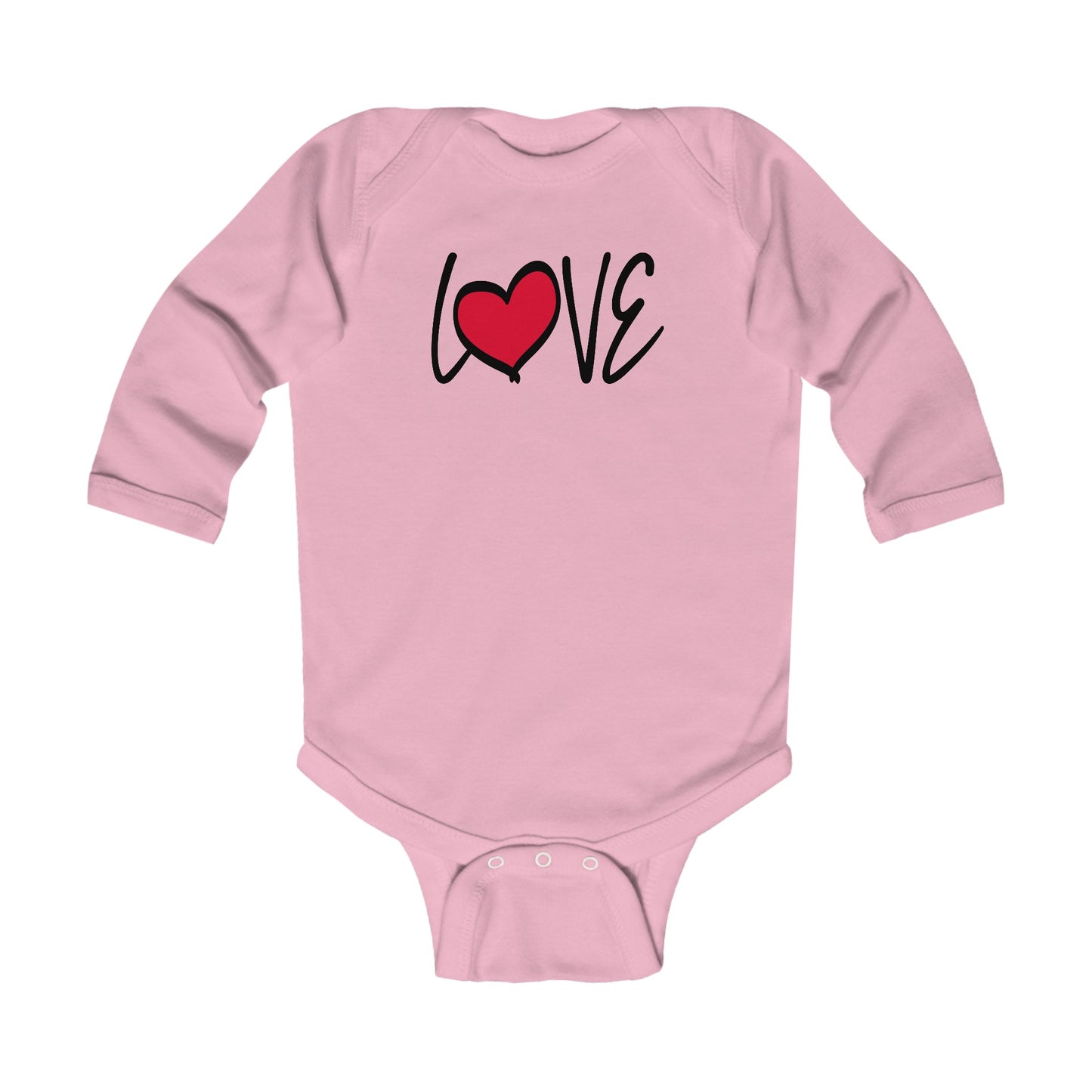 LOVE filled Heart - Infant Long Sleeve Bodysuit