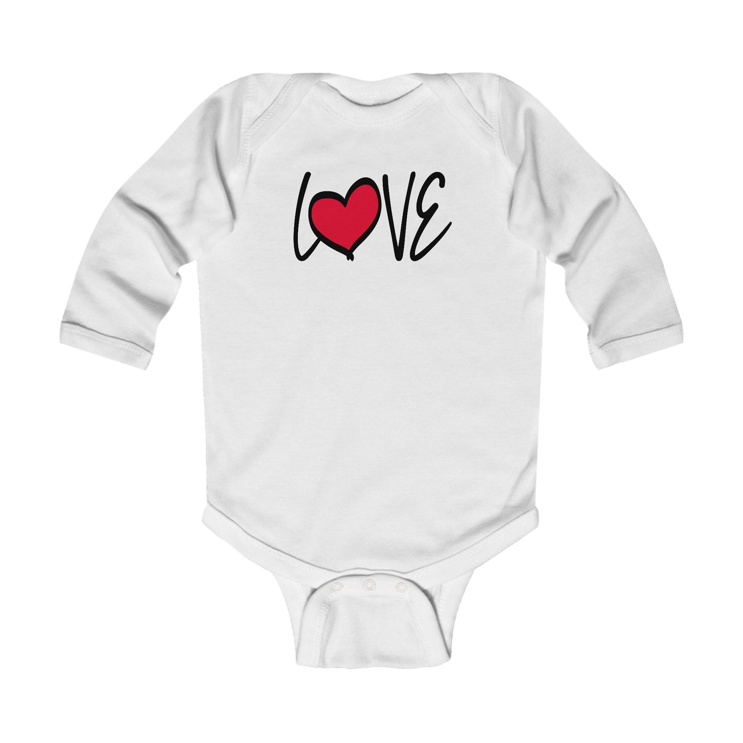 LOVE filled Heart - Infant Long Sleeve Bodysuit