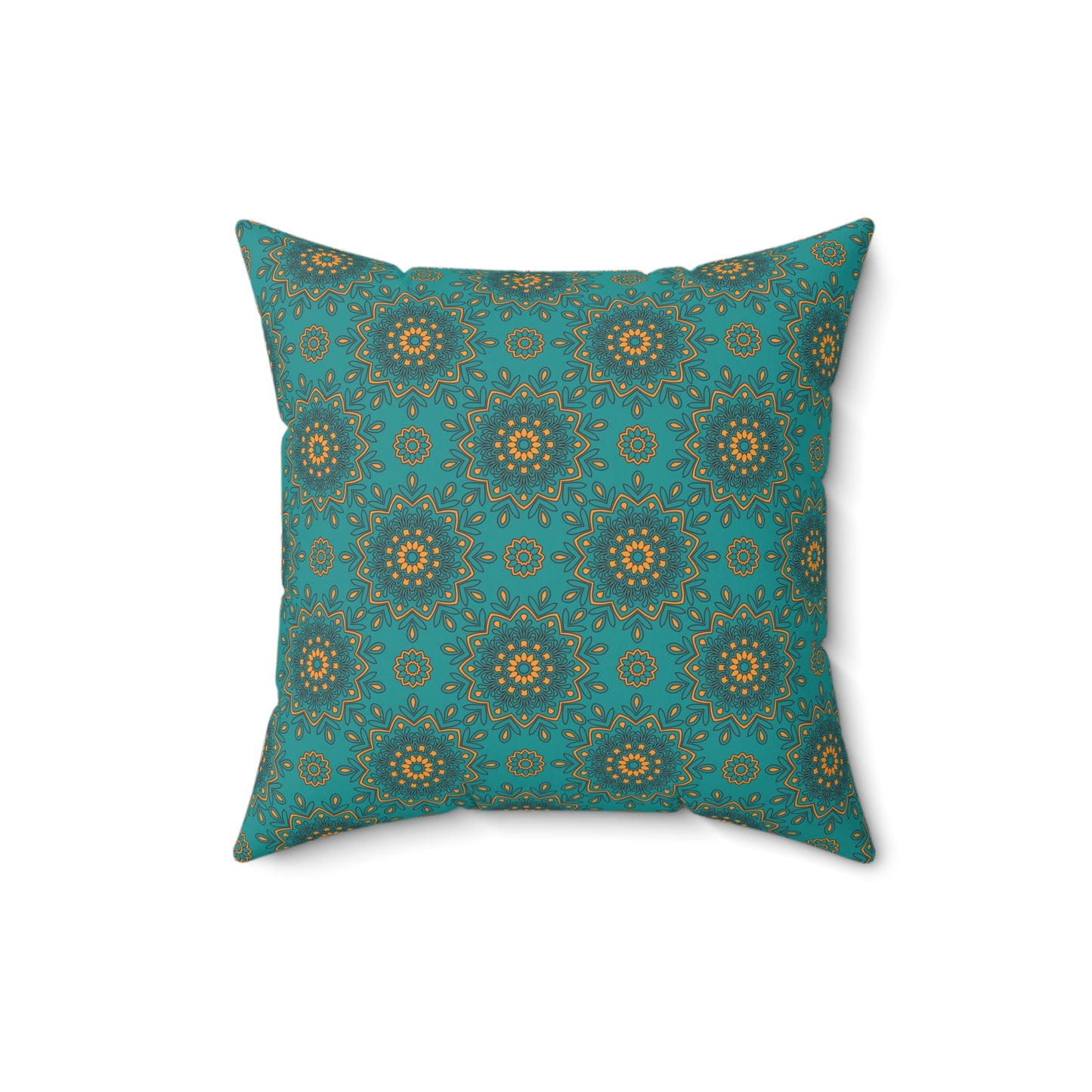 Boho Mandala Pattern 2 - Faux Suede Square Pillow