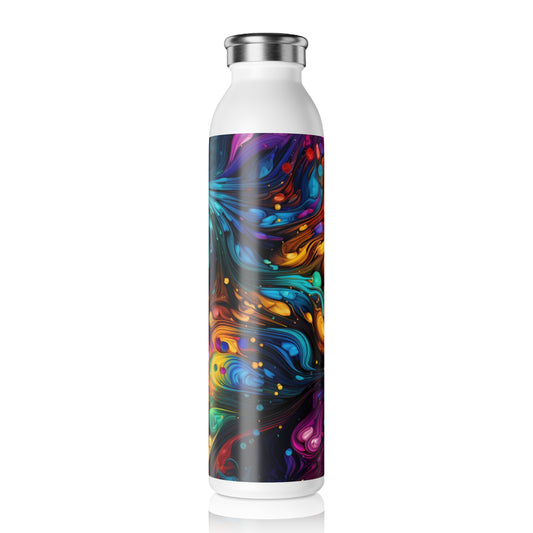 Colorful Psychedelic Kaleidoscope 1.6 - Slim Water Bottle - Stainless Steel - 20oz