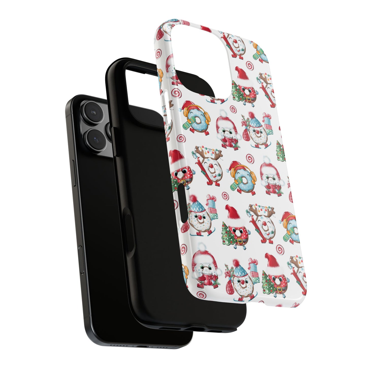 iPhone 16 and iPhone 15 Series - Christmas Doughnuts - Tough Phone Cases