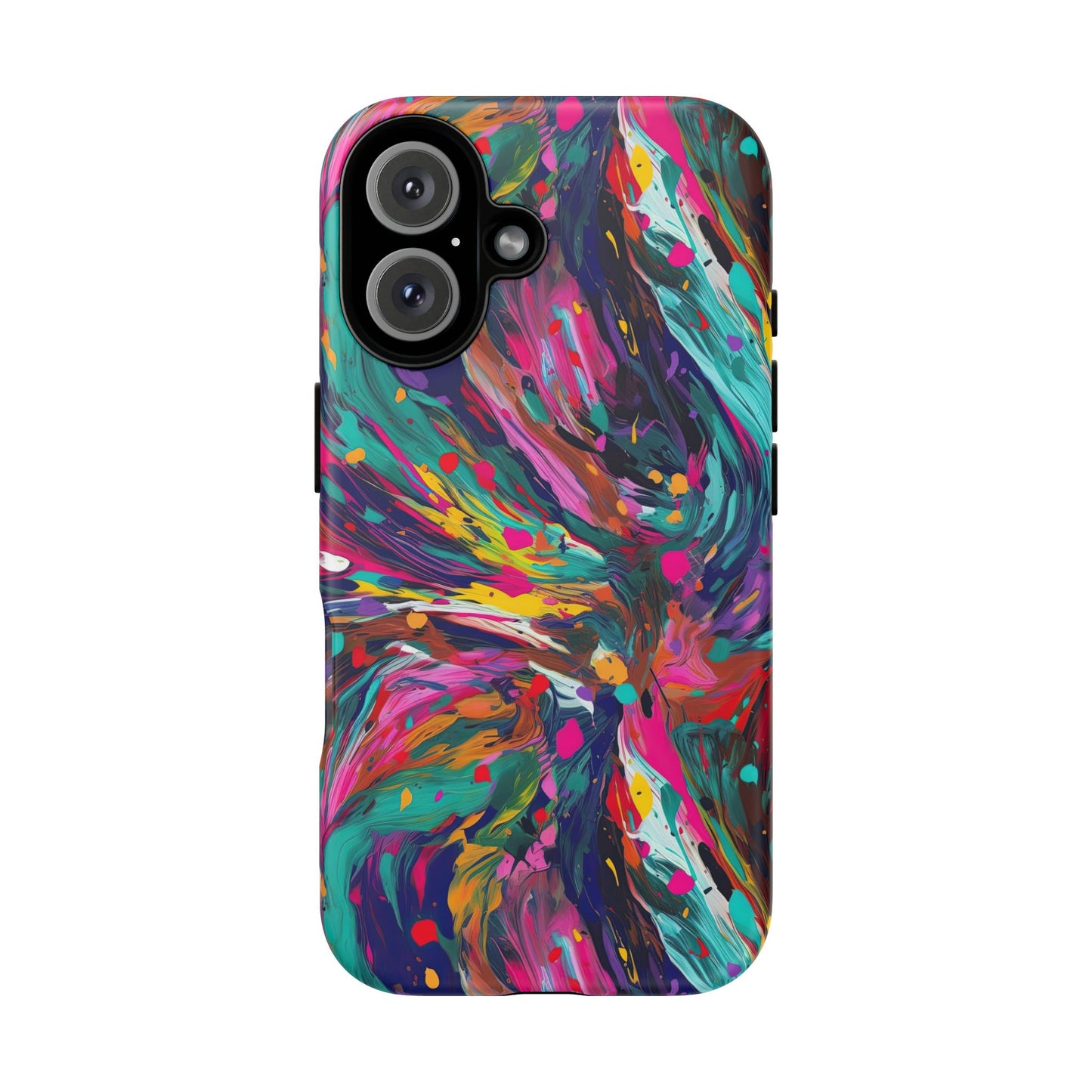 iPhone 16 and iPhone 15 Series - Abstract Acrylic Splatter - Tough Phone Cases