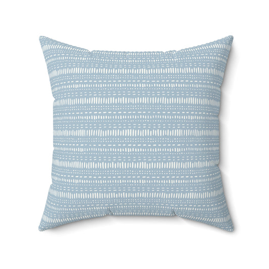 Light Blue Boho Pattern 8 - Faux Suede Square Pillow