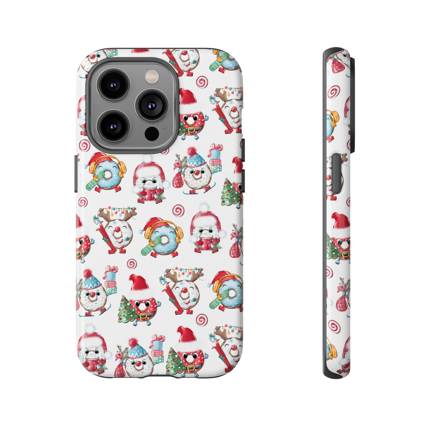 iPhone 14, 1Phone 14 Pro, iPhone 14 Plus, iPhone 14 Pro Max - Christmas Doughnuts - Tough Phone Cases