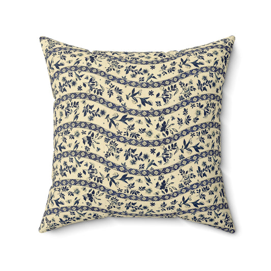 Boho Pattern 18 - Faux Suede Square Pillow