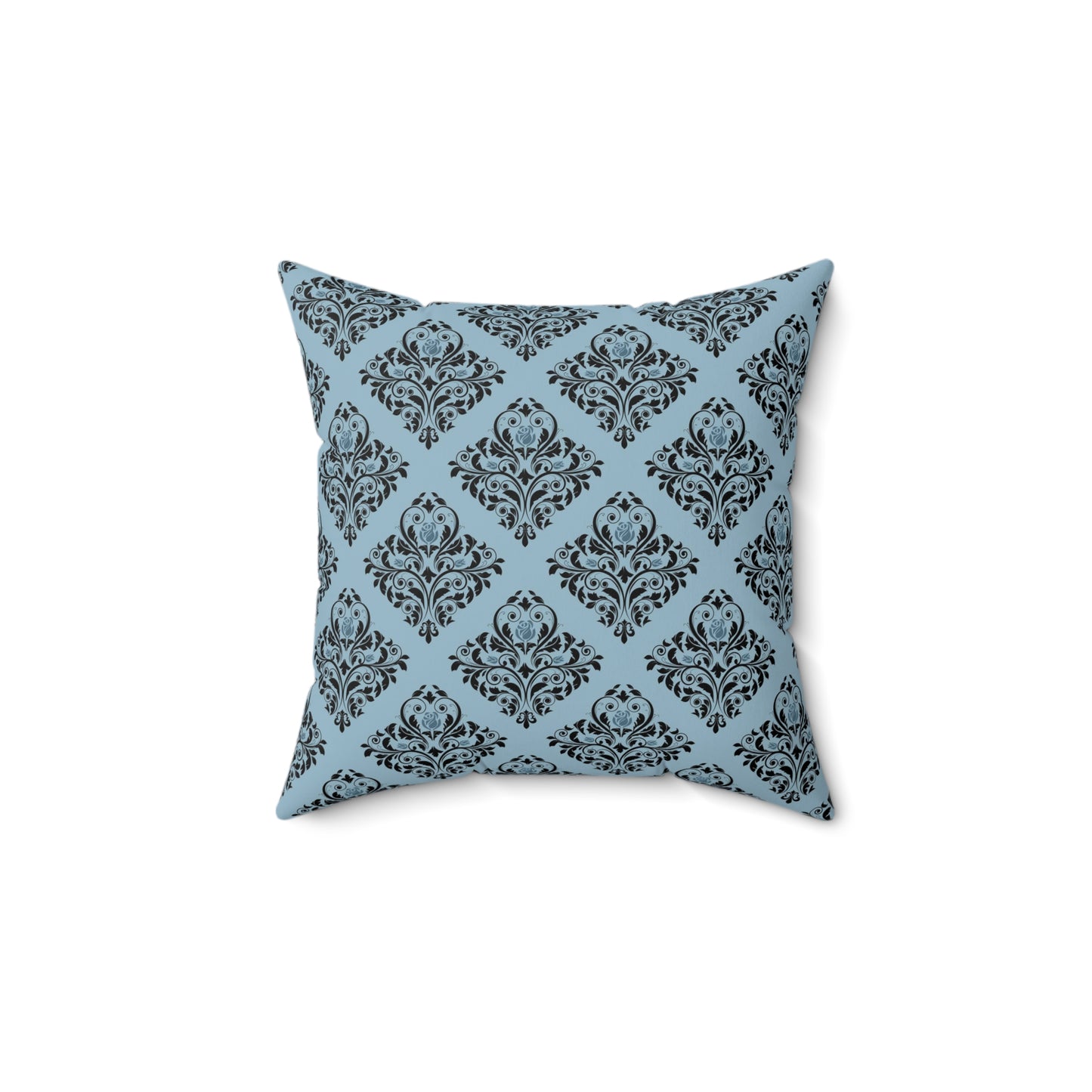 Blue and Gold Paris Pattern 9 - Faux Suede Square Pillow