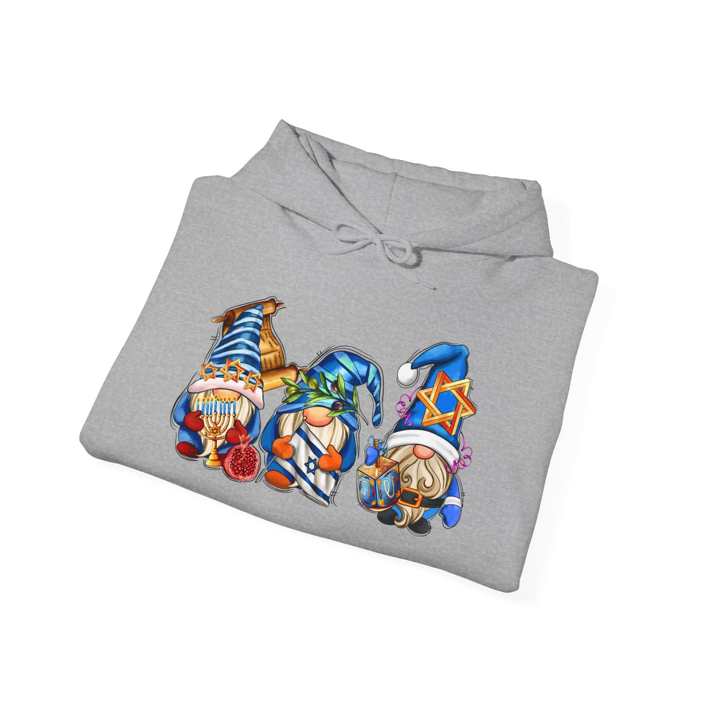 Hanukkah - Adorable Gnomes - Fun Hanukkah - Celebrate Hanukkah - Unisex Heavy Blend™ Hooded Sweatshirt