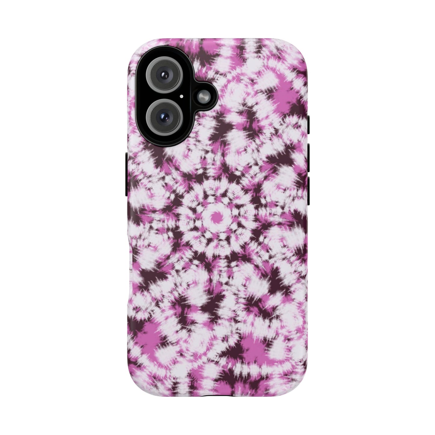 iPhone 16 and iPhone 15 Series - Purple and White Batik - Tough Phone Cases