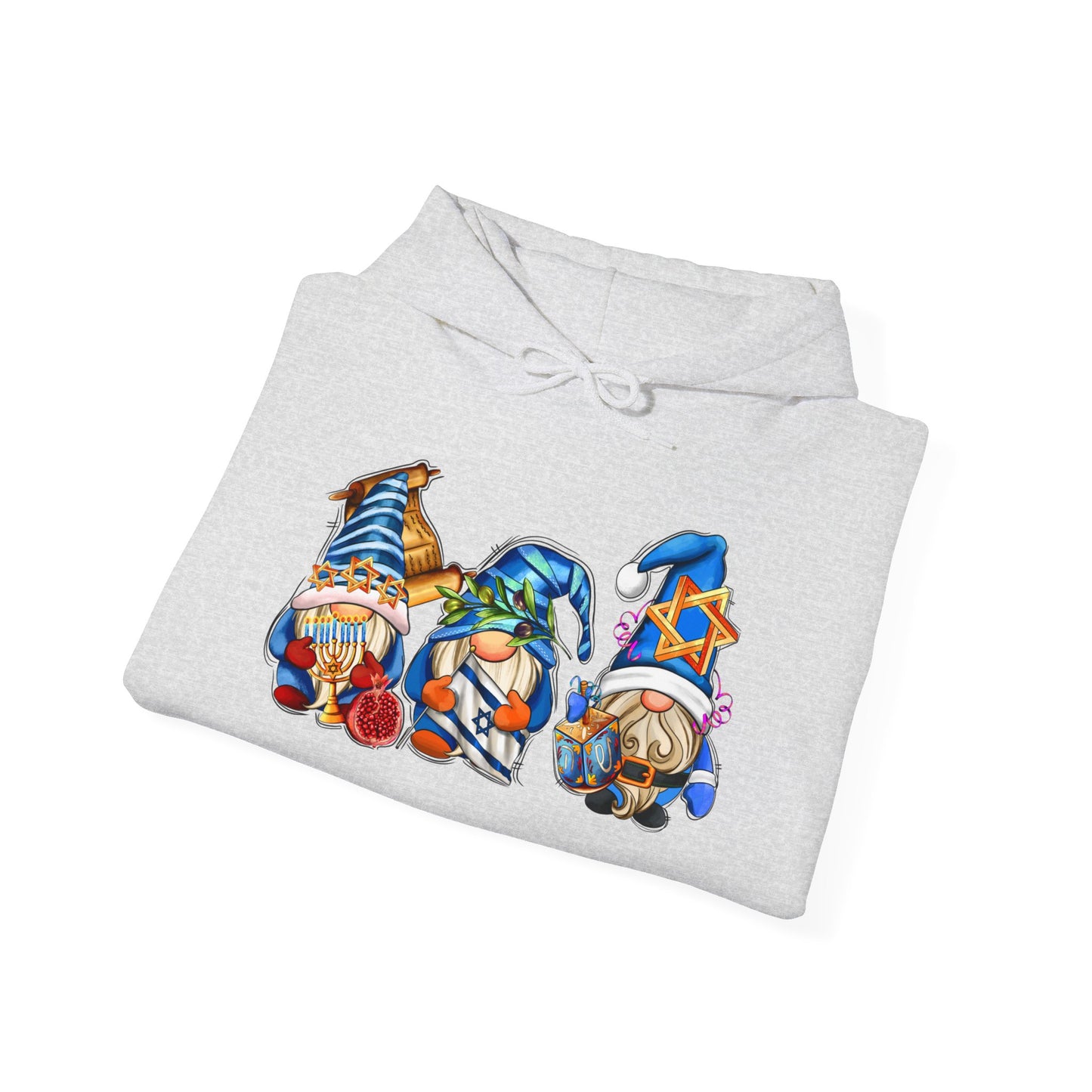 Hanukkah - Adorable Gnomes - Fun Hanukkah - Celebrate Hanukkah - Unisex Heavy Blend™ Hooded Sweatshirt