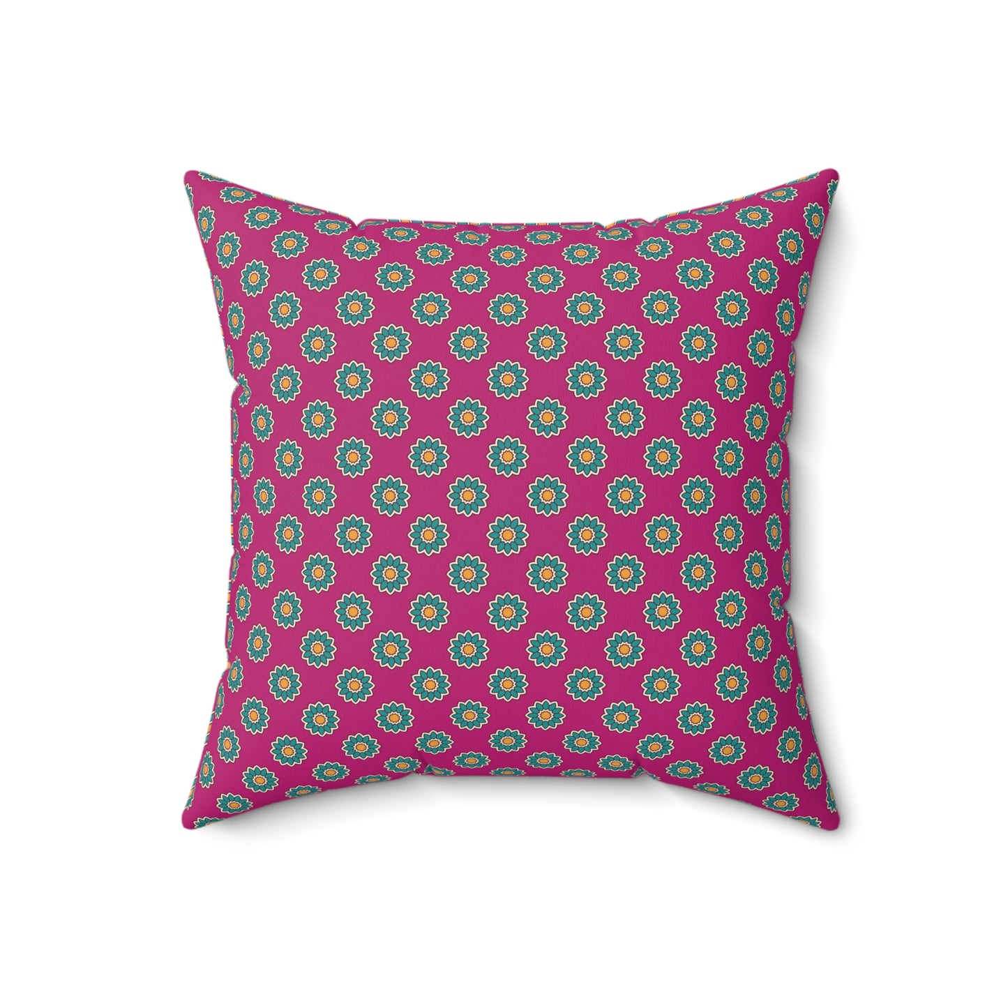 Boho Mandala Pattern 7 - Faux Suede Square Pillow