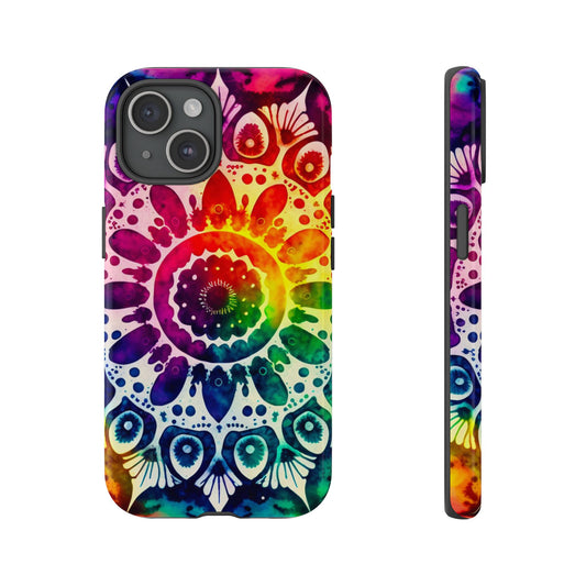 iPhone 16 and iPhone 15 Series - Rainbow Tie Dye - Tough Phone Cases