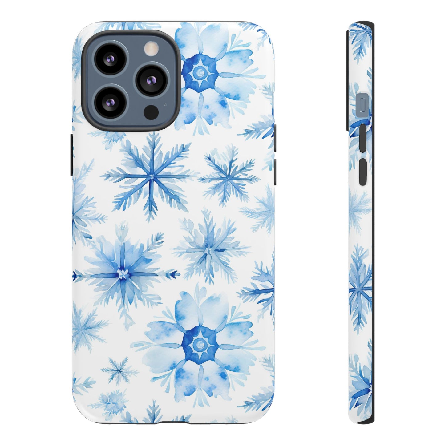 iPhone 13, 1Phone 13 Mini, iPhone 13 Pro, iPhone 13 Pro Max - Watercolor Snowflakes - Tough Phone Cases