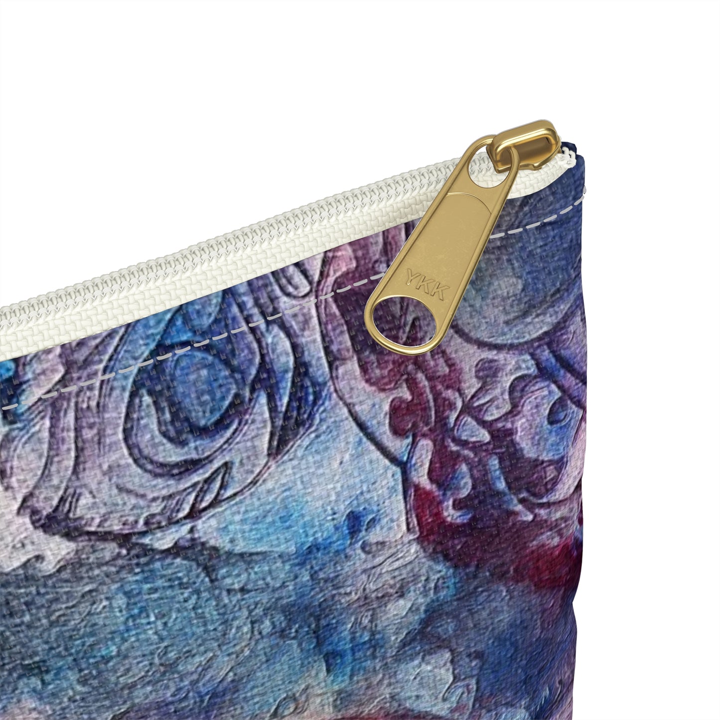 Blue Multicolor Batik - Accessory Pouch / Makeup Case / Travel Pouch / Pencil case / Art Case