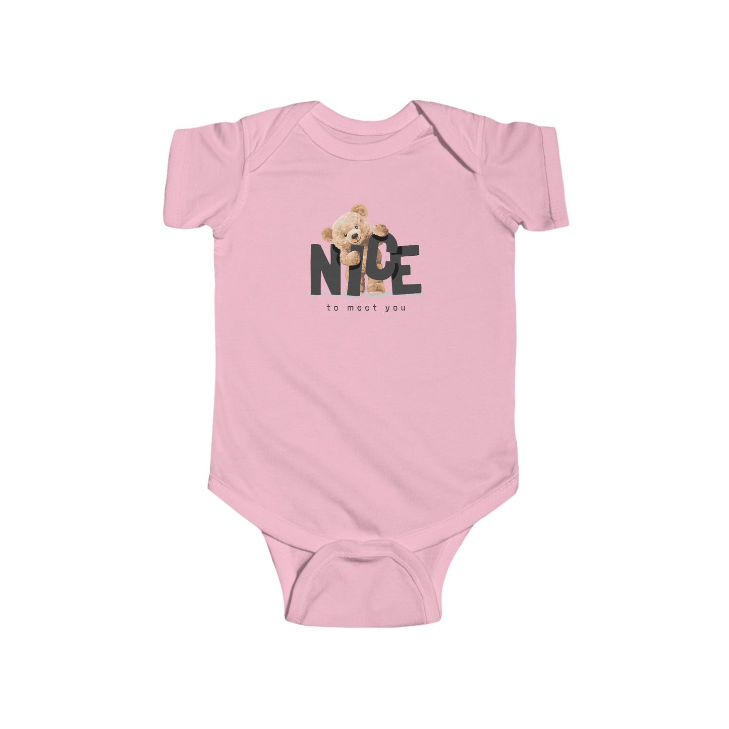 Nice to Meet You Bear - Infant Fine Jersey Bodysuit