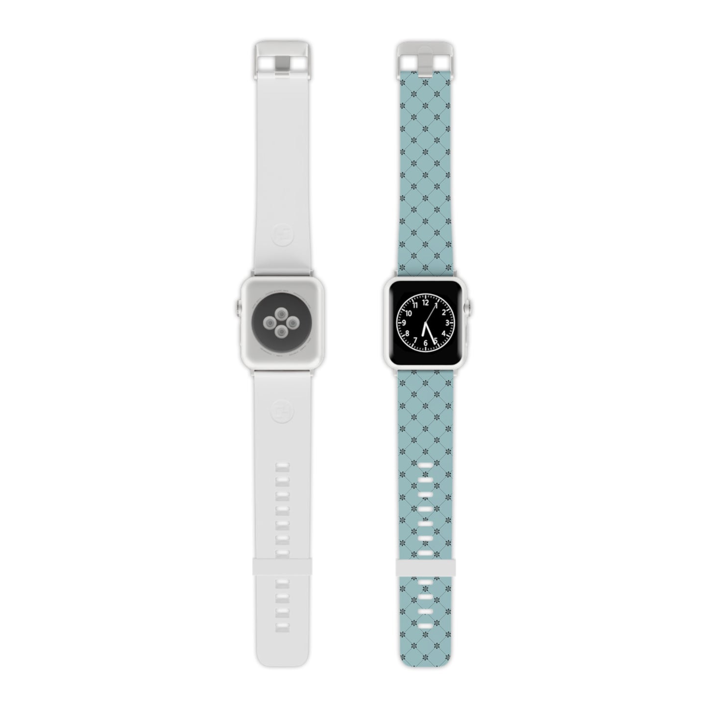 Teal with Black Flower - Watch Band for Apple Watch