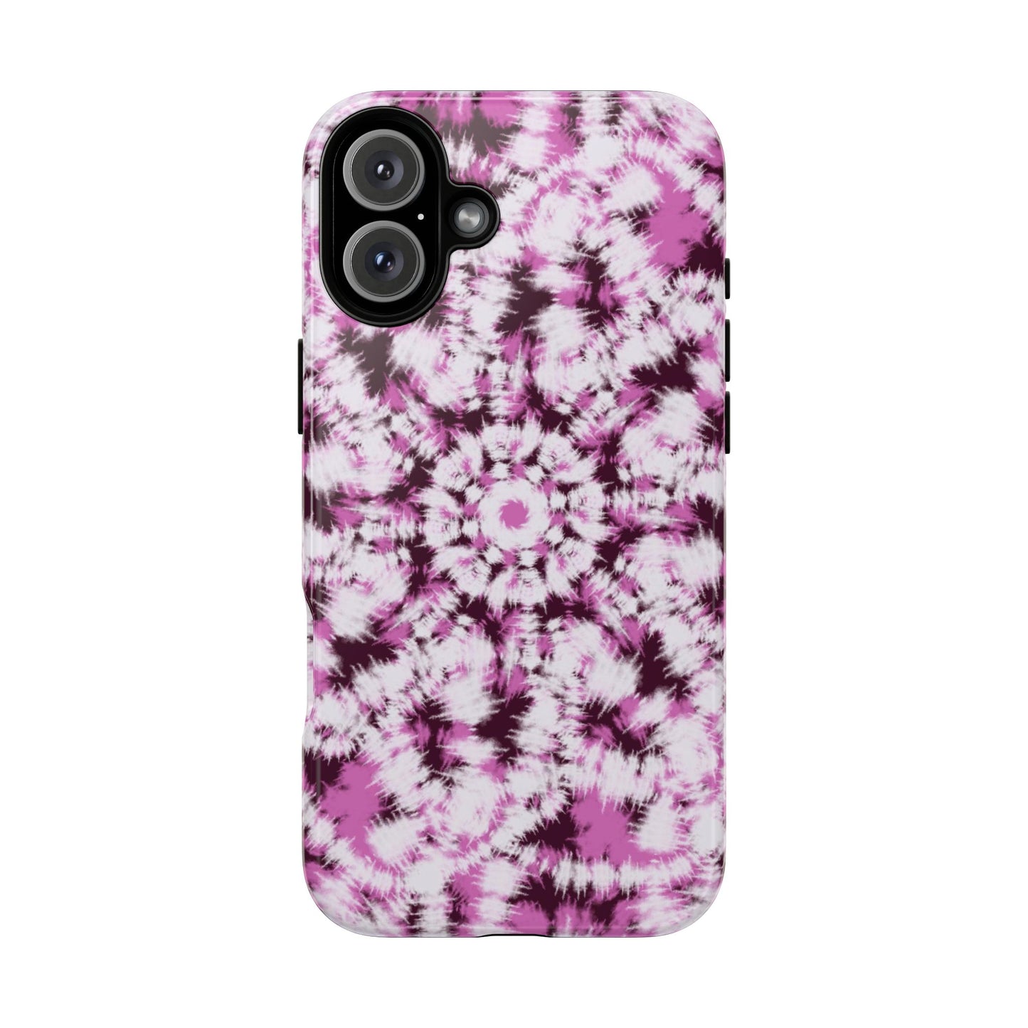 iPhone 16 and iPhone 15 Series - Purple and White Batik - Tough Phone Cases