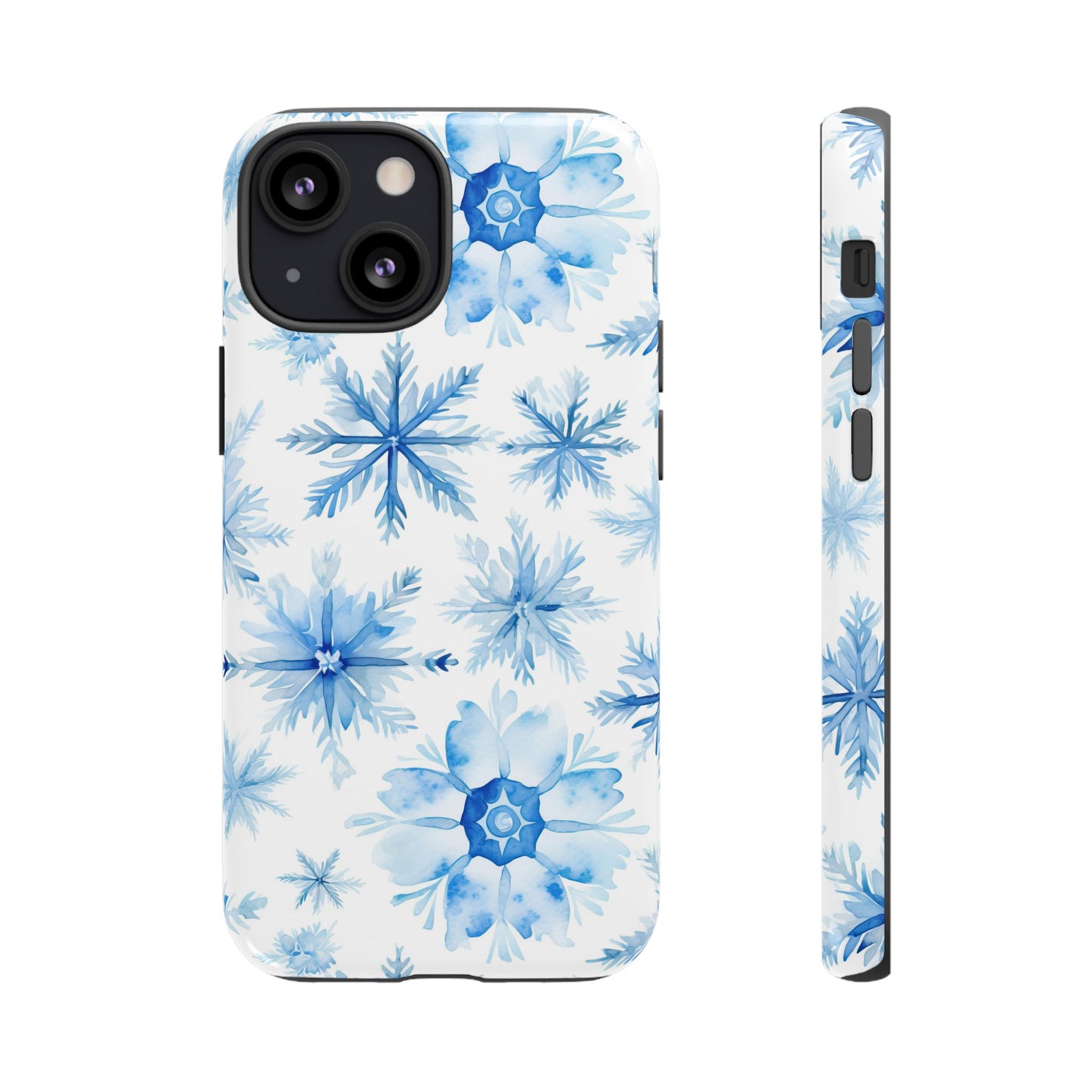 iPhone 13, 1Phone 13 Mini, iPhone 13 Pro, iPhone 13 Pro Max - Watercolor Snowflakes - Tough Phone Cases